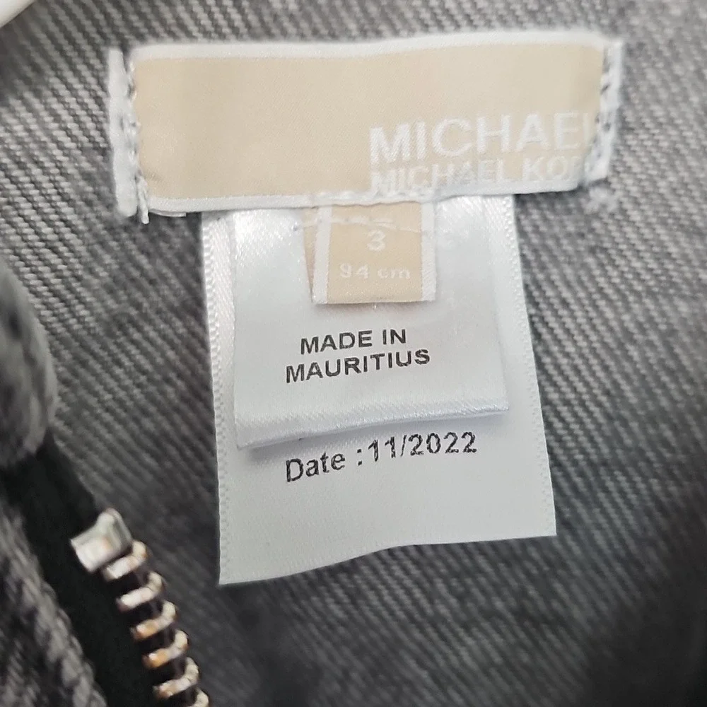 Michael‎ Kors DENIM SHIRT DRESS Gray size 3